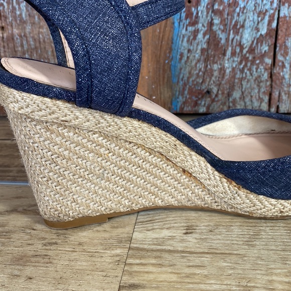 Kelly & Katie Blue Miroven Wedge Jute Sandals - Picture 8 of 10